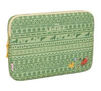 safta MUFASA Laptoptasche 39,6 cm (15,6 Zoll), Rucksack, ideal für Kinder verschiedener Altersgruppen, bequem und vielseitig, Qualität und Widerstandsfähigkeit, 39,5 x 3,5 x 27,5 cm, Grün/Beige,
