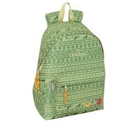 Safta MUFASA Rucksack für Laptops mit 35,8 cm (14,1 Zoll), ideal für Jugendliche verschiedener Altersgruppen, bequem und vielseitig, Qualität und Widerstandsfähigkeit, 31 x 13 x 43 cm, Grün/Beige,