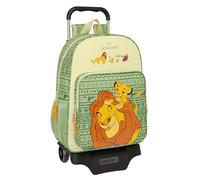 Safta MUFASA Schulrucksack mit Trolley 905, ideal für Kinder verschiedener Altersgruppen, bequem und vielseitig, Qualität und Widerstandsfähigkeit, 33 x 14 x 42 cm, Grün/Beige, grün/beige, Estándar,