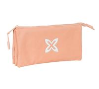 safta Munich Basic Federmäppchen, dreifach, für Kinder, ideal für Kinder im Schulalter, bequem und vielseitig, Qualität und Widerstandsfähigkeit, 22 x 3 x 12 cm, Pfirsich, pfirsich, Estándar, Lässig