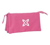 safta Munich Basic Federmäppchen, dreifach, für Kinder, ideal für Kinder im Schulalter, bequem und vielseitig, Qualität und Widerstandsfähigkeit, 22 x 3 x 12 cm, Fuchsia, Fuchsia, Estándar, Lässig