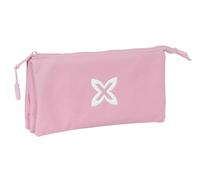 safta Munich Basic Federmäppchen, dreifach, für Kinder, ideal für Kinder im Schulalter, bequem und vielseitig, Qualität und Widerstandsfähigkeit, 22 x 3 x 12 cm, Rosa, Rosa, Estándar, Lässig