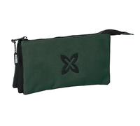 safta Munich Basic Federmäppchen, dreifach, für Kinder, ideal für Kinder im Schulalter, bequem und vielseitig, Qualität und Widerstandsfähigkeit, 22 x 3 x 12 cm, Grün, grün, Estándar, Lässig