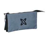 safta Munich Basic Federmäppchen für Kinder, ideal für Kinder im Schulalter, bequem und vielseitig, Qualität und Widerstandsfähigkeit, 22 x 3 x 12 cm, Grau, grau, Estándar, Lässig