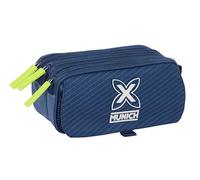 Safta Munich Blue Indigo Federmäppchen, dreifaches Federmäppchen für Kinder, ideal für Kinder im Schulalter, bequem und vielseitig, Qualität und Widerstandsfähigkeit, 21,5 x 8 x 10 cm, Indigoblau, M