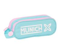 safta Munich Heaven Doppelmäppchen für Kinder, ideal für Kinder im Schulalter, bequem und vielseitig, Qualität und Widerstandsfähigkeit, 21 x 6 x 8 cm, Himmelblau, Himmelblau, Estándar, Lässig