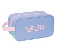 Safta Munich Mellow - Mittelgroßes Schuhregal, Mehrzweck-Schuhregal, Halter, Sport, Herausnehmen, Fußball, bequem und vielseitig, 29 x 14 x 15 cm, Blau/Hellblau/Hellrosa, M, Casual, Blau/Hellblau