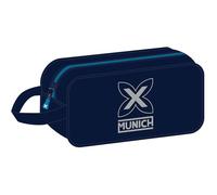 Safta Munich Nautic Mittelgroßer Hausschuhe, Mehrzwecktasche, Tasche, Sport, Außerschule, Fußball, bequem und vielseitig, 29 x 14 x 15 cm, Marineblau, Marineblau, Estándar, Casual