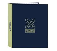 Safta Munich North Ringordner mit 4 Ringen, ideal für Kinder verschiedener Altersgruppen, bequem und vielseitig, Qualität und Widerstandsfähigkeit, 27 x 6 x 33 cm, marineblau, M, Casual