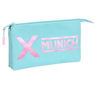 Safta Munich Sky Federmäppchen für Kinder, ideal für Kinder im Schulalter, bequem und vielseitig, Qualität und Widerstandsfähigkeit, 22 x 3 x 12 cm, Farbe, hellblau, Estándar, Lässig