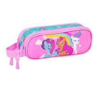 Safta Doppelmäppchen My Little Pony Magic – 21 x 8 x 6 cm – Rosa/Türkis – ideal für Schulkinder