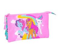 Safta Federmäppchen My Little Pony Magic – dreifach – für Kinder – 22 x 12 x 3 cm – Rosa/Türkis