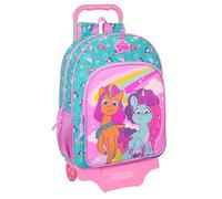safta MY LITTLE PONY MAGIC Großer Schulrucksack mit Rollen, Kinderrucksack, Kinderrucksack, anpassbar an Kinderwagen, ideal für Kinder im Schulalter, bequem und vielseitig, 33 x 15 x 42 cm,