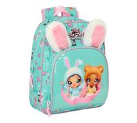Safta NANANA BUNNY Kinderrucksack, ideal für Kinder verschiedener Altersgruppen, bequem und vielseitig, Qualität und Widerstandsfähigkeit, 28 x 10 x 34 cm, Türkis/Rosa, M, Casual