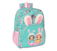Safta NANANA BUNNY Schulrucksack für Kinder, Kinderrucksack, anpassbar an Kinderwagen, ideal für Kinder im Schulalter, bequem und vielseitig, Qualität und Widerstandsfähigkeit, 33 x 14 x 42 cm, Türkis