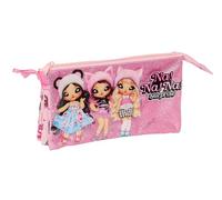 Safta NANANA Fabulous Federmäppchen für Kinder, ideal für Kinder im Schulalter, bequem und vielseitig, Qualität und Widerstandsfähigkeit, 22 x 3 x 12 cm, Rosa, Rosa, Estándar, Lässig