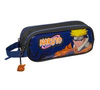 Zweifaches Mehrzweck-Etui Naruto Ninja Blau Schwarz 21 x 8 x 6 cm