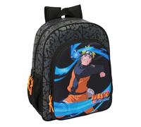 Safta Naruto Schulrucksack für Kinder, anpassbar an Kinderwagen, ideal für Kinder im Schulalter, bequem und vielseitig, Qualität und Widerstandsfähigkeit, 32 x 12 x 38 cm, Schwarz, M, Casual
