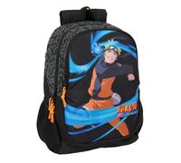 Safta Naruto Schulrucksack für Kinder, ideal für Kinder verschiedener Altersgruppen, bequem und vielseitig, Qualität und Widerstandsfähigkeit, 32 x 16 x 44 cm, Schwarz, M, Casual