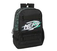 safta NERF Game Schulrucksack, anpassbar an Kinderwagen, ideal für Kinder verschiedener Altersgruppen, bequem und vielseitig, Qualität und Widerstandsfähigkeit, 31 x 17 x 44 cm, Schwarz, M, Casual