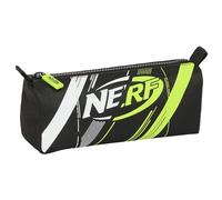 Safta NERF GET Ready Federmäppchen mit Reißverschluss und Fach, Federmäppchen für Kinder, ideal für Schulkinder, bequem und vielseitig, Qualität und Widerstandsfähigkeit, 21 x 7 x 8 cm, Schwarz,
