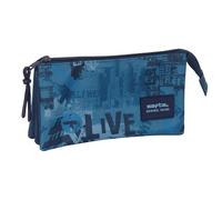 safta New Edition Federmäppchen für Kinder, ideal für Kinder im Schulalter, bequem und vielseitig, Qualität und Widerstandsfähigkeit, 22 x 3 x 12 cm, Marineblau, M, Casual