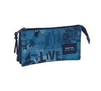 Safta – Federmäppchen New Edition für Kinder im Schulalter – 22 x 3 x 12 cm – Marineblau M Casual