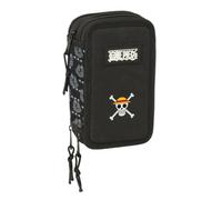 Safta One Piece Pirates Schulmäppchen mit 37 Utensilien, Federmäppchen für Kinder, ideal für Kinder von 5 bis 14 Jahren, bequem und vielseitig, Qualität und Widerstandsfähigkeit, 12,5 x 5,5 x 19,5 cm,