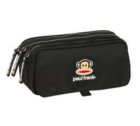 Safta Paul Frank Join The Fun - Federmäppchen mit drei Fächern, für Kinder, ideal für Kinder im Schulalter, bequem und vielseitig, Qualität und Widerstandsfähigkeit, 21,5 x 8 x 10 cm, Schwarz, Schwarz