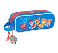 Paw Patrol Cool Doppelmäppchen für Kinder, ideal für Kinder im Schulalter, bequem und vielseitig, Qualität und Widerstandsfähigkeit, 21 x 6 x 8 cm, Rot/Blau, M, Casual