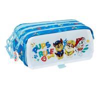 PAW Patrol Pups Rule - Kindermaterial, ideal für Kinder, bequem und vielseitig, Qualität und Widerstandsfähigkeit, blau, Estándar, Federmäppchen mit 3 Fächern