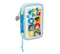 Doppel-Federtasche The Paw Patrol Pups rule Blau 12.5 x 19.5 x 4 cm 28 Stücke