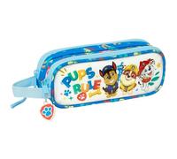 Zweifaches Mehrzweck-Etui The Paw Patrol Pups rule Blau 21 x 8 x 6 cm