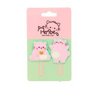 safta PEMBE THE PINK CAT Blister mit Clips, ideal für Kinder im Schulalter, bequem und vielseitig, Qualität und Widerstandsfähigkeit,