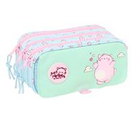 safta PEMBE The Pink Cat Federmäppchen, Dreifachmäppchen für Kinder, ideal für Kinder im Schulalter, bequem und vielseitig, Qualität und Widerstandsfähigkeit, 21,5 x 8 x 10 cm