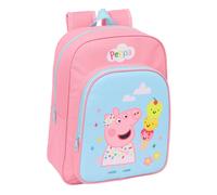 PEPPA PIG - Schulrucksack für Kinder, Kinderrucksack, anpassbar an Kinderwagen, ideal für Kinder im Schulalter, bequem und vielseitig, Qualität und Widerstandsfähigkeit, 26 x 11 x 34 cm