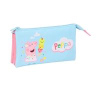 Safta Federmäppchen Peppa Pig – für Schulkinder, bequem und robust – 22 x 3 x 12 cm