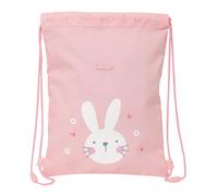 Safta PREESCOLAR BUNNY Rucksack für Kinder, flach, pflegeleicht, Rucksack, ideal für Kinder verschiedener Altersgruppen, bequem und vielseitig, Qualität und Widerstandsfähigkeit, 26 x 1 x 34 cm, Rosa,
