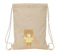 Safta Preescolar OSITO Kinder-Rucksack, flach, leicht zu reinigen, ideal für Kinder verschiedener Altersgruppen, bequem und vielseitig, Qualität und Widerstandsfähigkeit, 26 x 1 x 34 cm, Beige, beige,