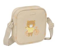 Safta PREESCOLAR OSITO Kleine Umhängetasche für Kinder, Kindertasche, ideal für Kinder von 5 bis 14 Jahren, bequem und vielseitig, Qualität und Widerstandsfähigkeit, 16 x 4 x 18 cm, Beige, beige,