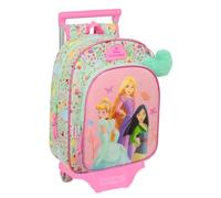 safta Princesas Disney Bloom Kinderrucksack mit Trolley 705, ideal für Kinder verschiedener Altersgruppen, bequem und vielseitig, Qualität und Widerstandsfähigkeit, 26 x 11 x 34 cm, Wassergrün /