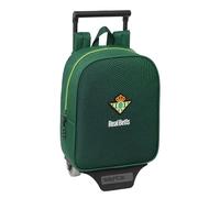 safta Real Betis Balompié Kinderrucksack mit Wagen, ideal für Kinder verschiedener Altersgruppen, bequem und vielseitig, Qualität und Widerstandsfähigkeit, 22 x 10 x 27 cm, Grün, grün, Estándar,
