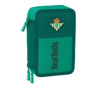 Safta Real BETIS BALOMPIÉ Schulmäppchen mit 37 nützlichen Utensilien, Federmäppchen für Kinder, ideal für Kinder von 5 bis 14 Jahren, bequem und vielseitig, Qualität und Widerstandsfähigkeit, 12,5 x