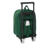 Safta Real Betis Balompié Kinderrucksack mit Wagen, ideal für Kinder verschiedener Altersgruppen, bequem und vielseitig, Qualität und Widerstandsfähigkeit, 22 x 10 x 27 cm, Grün, grün, Estándar,