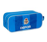 Safta Real Deportivo DE LA CORUÑA - Mittelgroße Schuhtasche, Mehrzwecktasche, Sport, außerschulisch, Fußball, bequem und vielseitig, 34 x 14 x 15 cm, Blau, blau, Estándar, Lässig