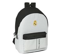 safta Real Madrid 1. Mannschaft 24/25, Laptop-Rucksack mit 39,6 cm (15,6 Zoll) und USB, ideal für Jugendliche verschiedener Altersgruppen, recycelter Stoff, bequem und vielseitig, 31 x 18 x 44 cm,