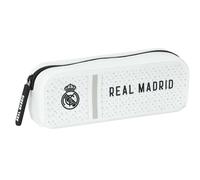 Safta Real Madrid 1. Team 24/25 Federmäppchen, quadratisch, Silikon, für Kinder, ideal für Kinder im Schulalter, bequem und vielseitig, 18,5 x 5,5 x 7,5 cm, Weiß/Grau, Weiß/Grau, Estándar, Lässig