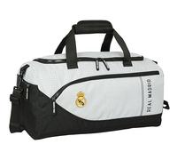 SAFTA Real Madrid 1st Team 24/25 - Sporttasche, Rucksack, ideal für Kinder unterschiedlichen Alters, bequem und vielseitig, Qualität und Widerstandsfähigkeit, 50 x 25 x 25 cm, Weiß/Grau, Weiß/Grau,