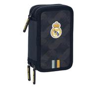 Safta Real Madrid 2. Mannschaft 23/24, Schuletui mit 41 Utensilien, Kindermäppchen, ideal für Kinder von 5 bis 14 Jahren, bequem und vielseitig, 21 x 6 x 10,5 cm, Marineblau, Marineblau, Estándar,