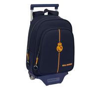 safta Real Madrid 2. Team 24/25 Kinderrucksack mit Trolley 705, ideal für Kinder verschiedener Altersgruppen, bequem und vielseitig, Qualität und Widerstandsfähigkeit, 27 x 10 x 33 cm, Marineblau,
